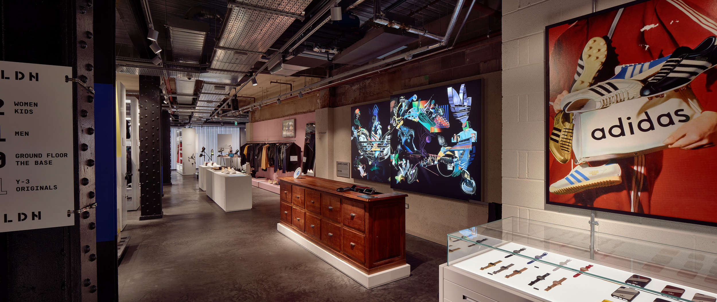 Adidas London Flagship: Artwork on Lightboxes â¢ James Dawe